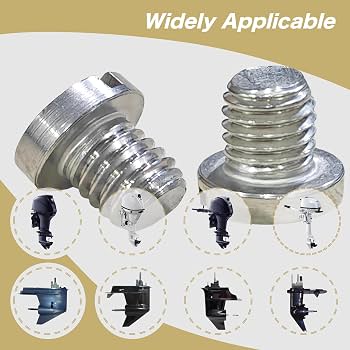 JLM MARINE 2 Pack 90340-08002 Exhaust Straight Screw Plug for